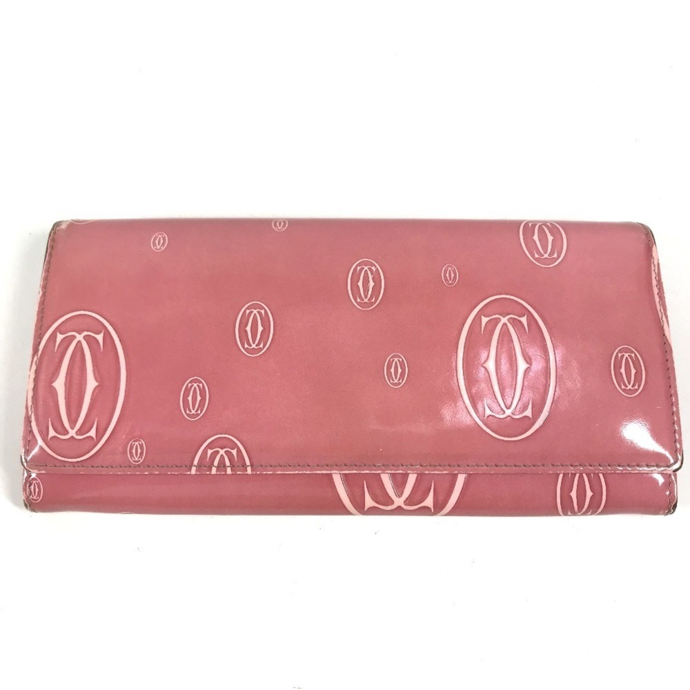 CARTIER Happy Birthday Logo Long Wallet, Bi-fold Flap Leather, Men's & Women'...